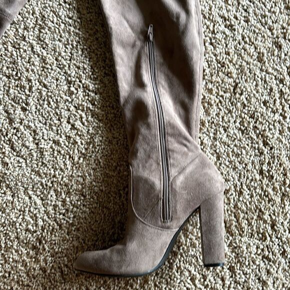 Thigh High Boots Target’s A New Day Brown Faux‎ Suede Womens size 10 - Picture 3 of 11